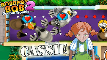 Use Cassie Costume Vs Mario Ghost Gameplay Perfect All Levels - Robbery Bob 2 - Part 16