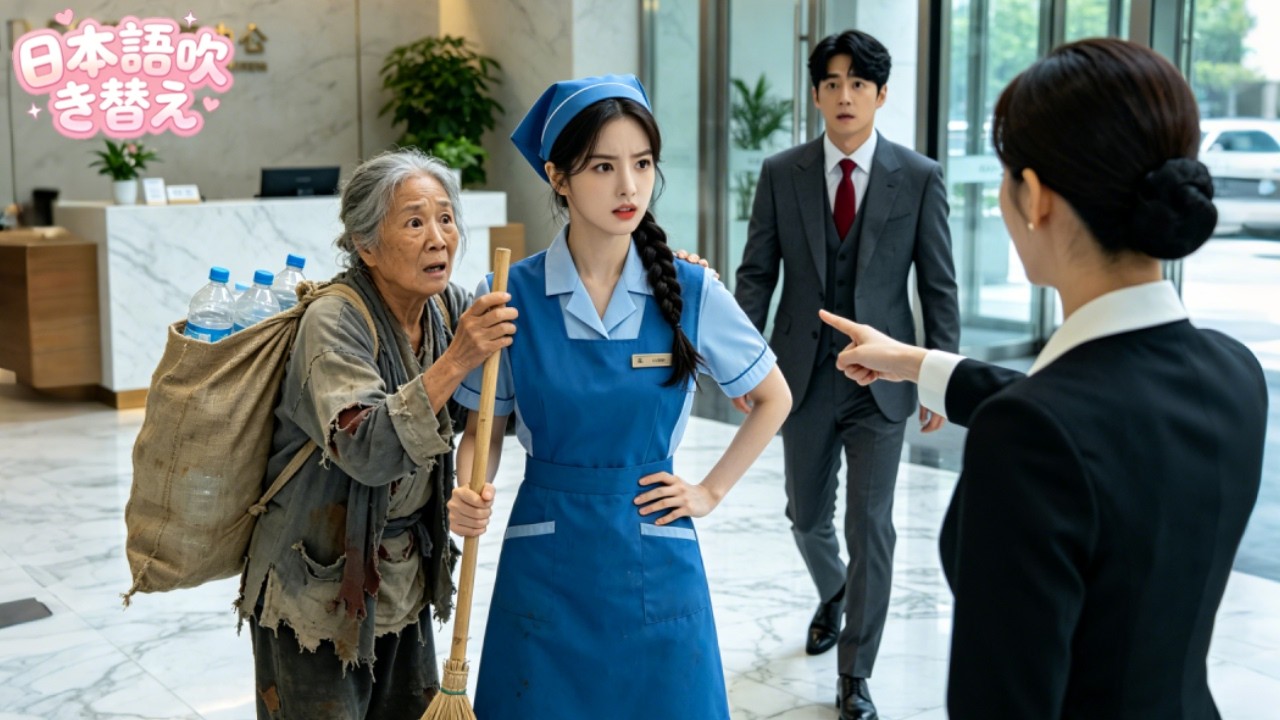 An old woman disguised herself as a beggar and was laughed at. Only one cleaning lady stood up for her! Amazingly, the CEO's biological mother has begun to show love! #drama #中国ドラマ#ショートドラマ#社長