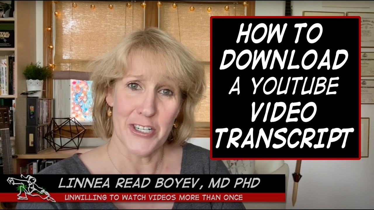 How To Download The Transcript For A Youtube Video