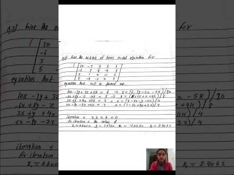 Computer Oriented Numerical Methods First Test Solution (SET D)