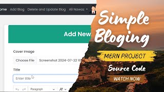 MERN Stack Application | MongoDB, Express, Node.js, and EJS |Blogging Website |2024|Full Source Code