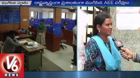 TSPSC | AEE Online Examination completed successfully | Hyderabad | V6 News