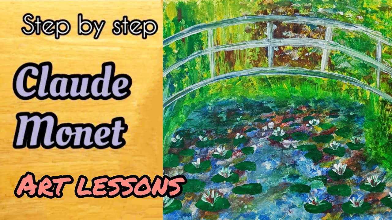 How to Paint like Claude Monet | Water Lilies Acrylic Painting Tutorial ...