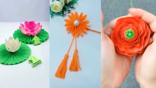 20 Amazing Flower Crafts Ideas with Woolen Yarn | Hand Embroidery Design Sewing Hack