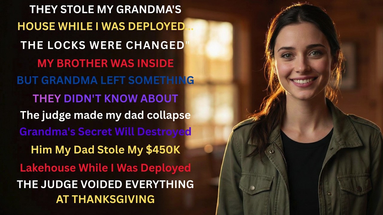 My Dad Stole My $450K Lakehouse While I Was Deployed—Grandma's Secret Will Destroyed Him