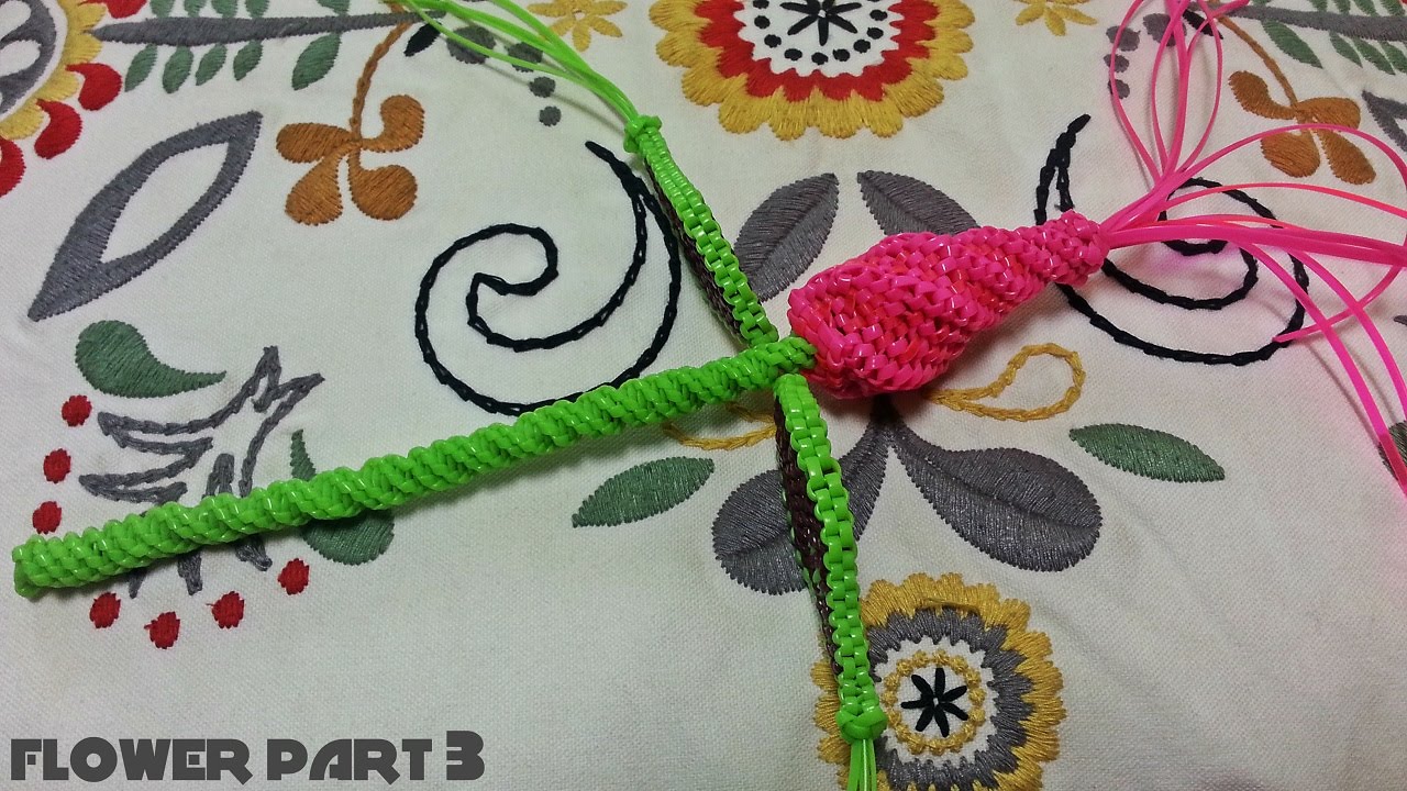 Flower Lanyard Step-by-Step Tutorial Part 3 - YouTube