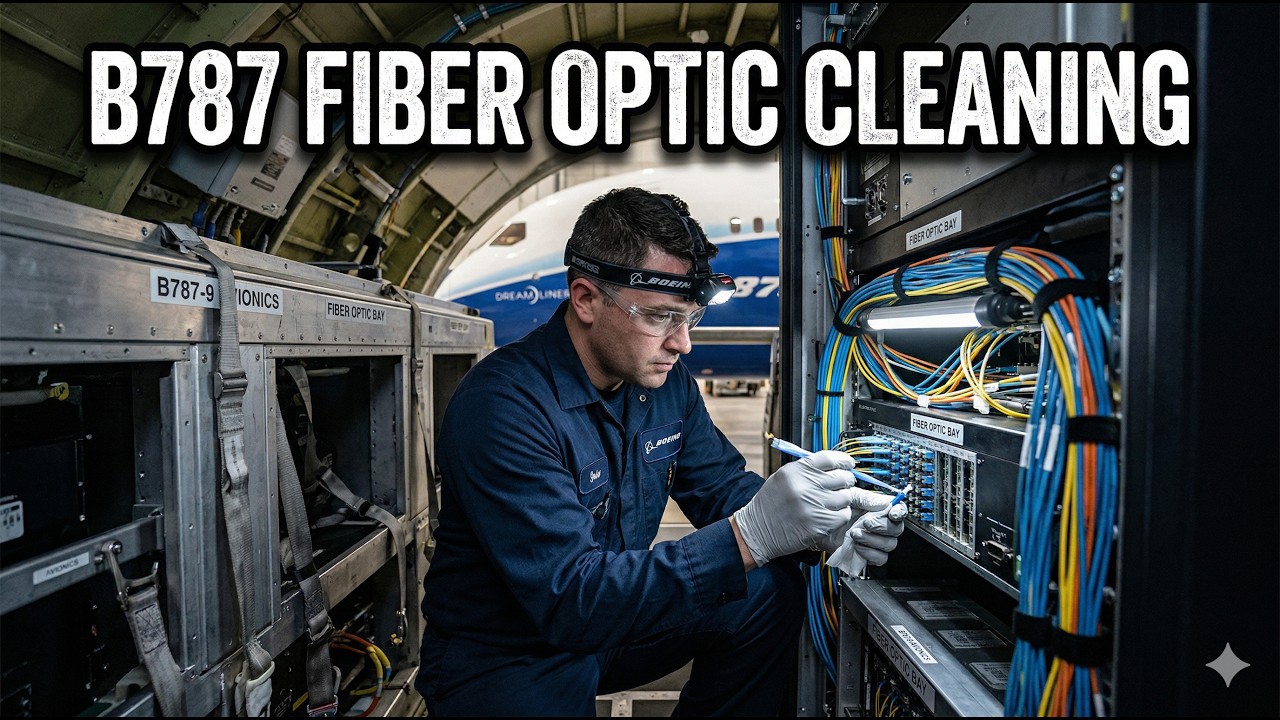 B787 Fiber Optic Cleaning - YouTube