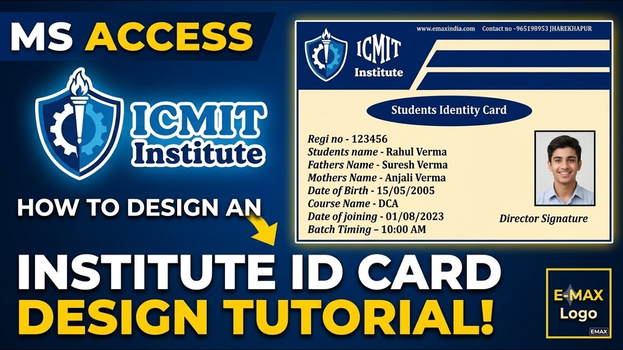 MS Access me ID Card Entry Form Kaise banayein (Step by Step)|How to ...