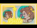 How to draw belle princess in circle  easy drawing sonam arts
