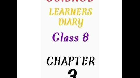 learners diary of science class 8 chapter 3