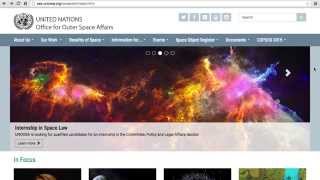 Modernising UNOOSA's website