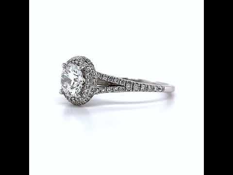 Round Brilliant Lab Grown Diamond and Diamond Pear 3-Stone Engagement Ring ring video