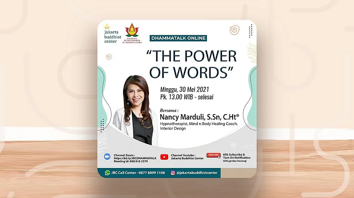 'THE POWER OF WORDS" by Ibu Nancy Marduli, S.Sn., ...