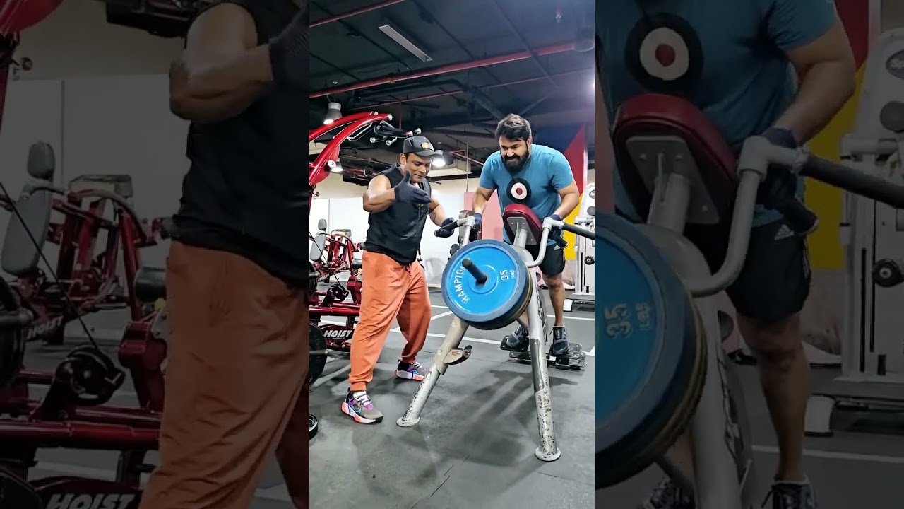 Mohanlal in gym | workout of Mohanlal | 