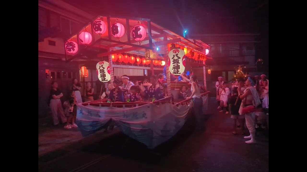 子どもお囃子＆子ども御輿＠民宿きろく前（鵜原八坂神社祭礼2025.7.26③）