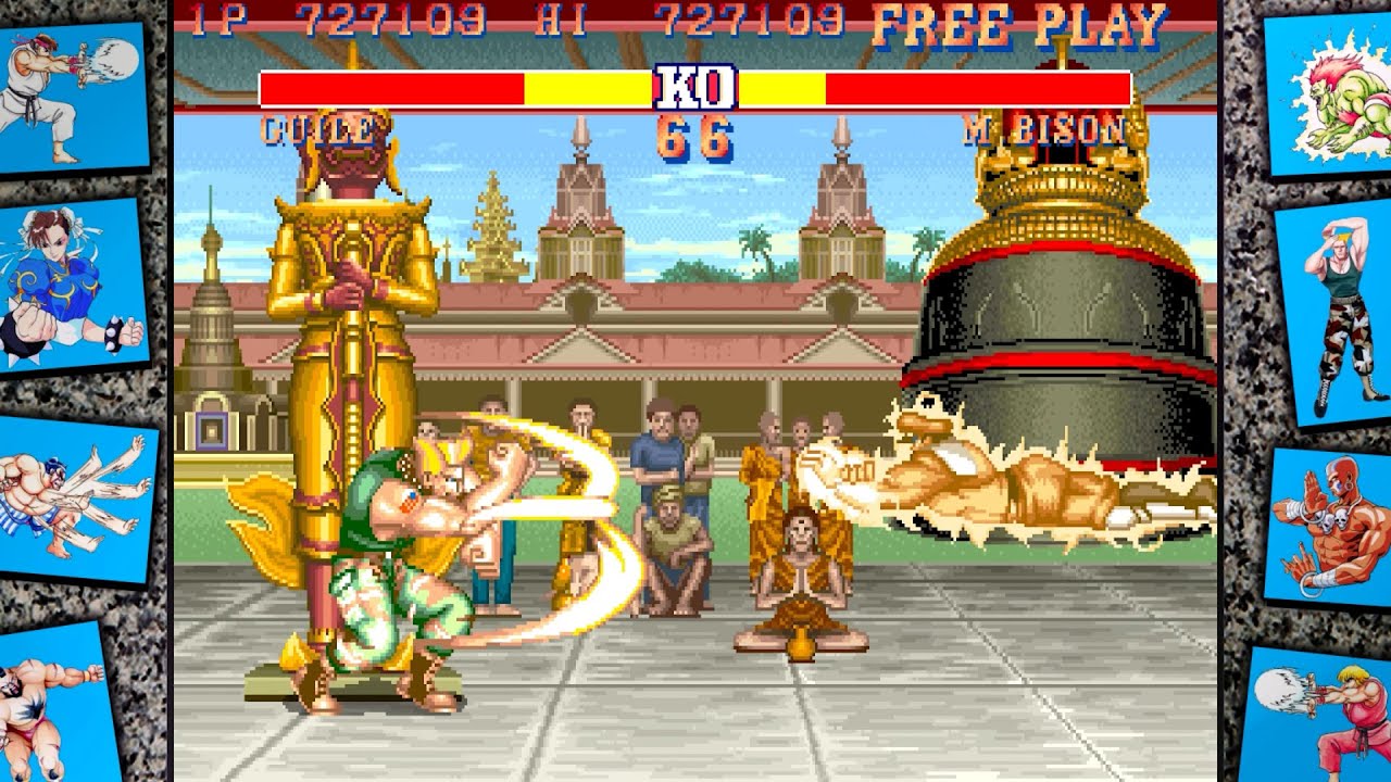 GUILE vs BISON STREET FIGHTER II:SF2 CAPCOM ARCADE GAME スト2 - YouTube