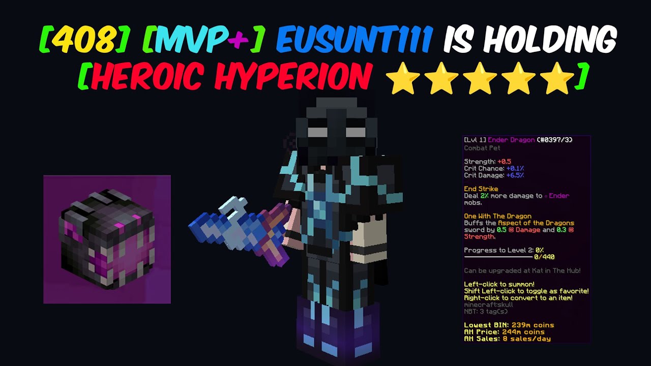 AM FACUT ROST DE HYPERION !!! (BATEM DRAGONII) - Hypixel SkyBlock Romania