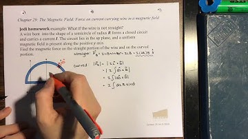 P1051: magnetic force on closed semicircular loop