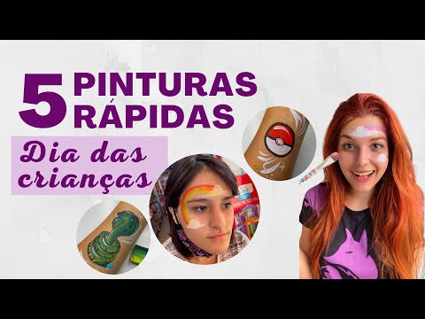 5 pinturas faciais rápidas para fazer no dia das crianças