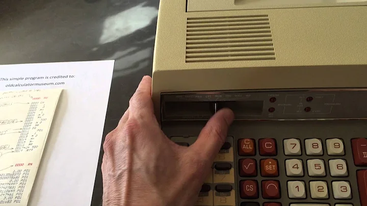 Victor 4900 Programmable Calculator Loading and Executing a Simple Program