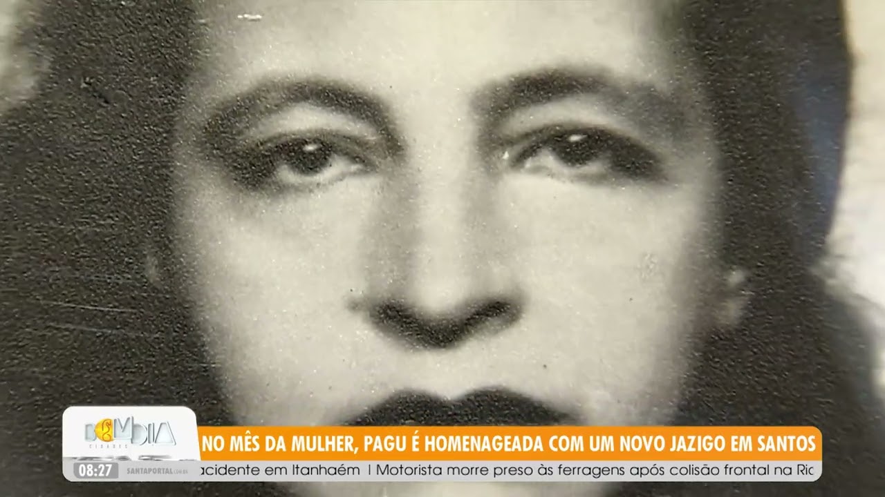 No mês da mulher, Pagu é homenageada com um novo jazigo em Santos - 09/03/26