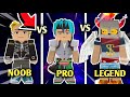 NOOB vs PRO vs LEGEND in NEW SOLO Bedwars!! (Blockman GO Blocky Mods)