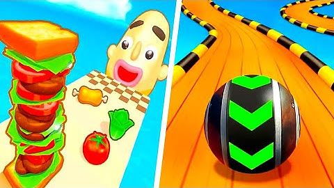 Sky Rolling Ball 3D | Sandwich Runner - All Levels Gameplay Android,iOS - NEW APK BIG UPDATE