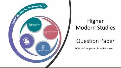 FVWL RIC Higher Modern Studies Question Paper 1