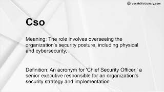 Cso Meaning