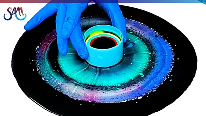 Easy GALAXY Pour  Open Cup Acrylic Pouring -Cells ...