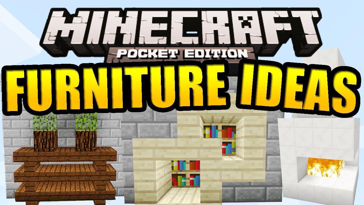 Minecraft PE Furniture Ideas (Tutorial) - YouTube