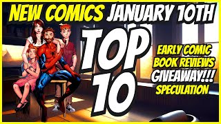 Top 10 New Comic Books January 10th 2024 🔥 Reviews, Covers, Spoilers & Giveaway