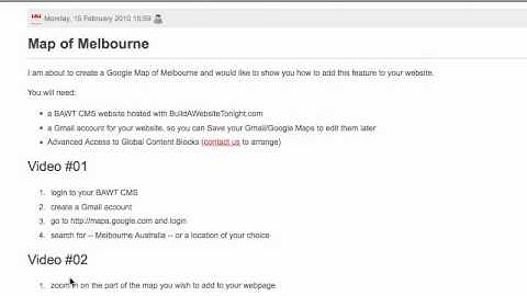 How to Add Google Map to BAWT CMS - 03