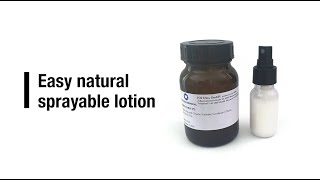 Easy natural sprayable lotion