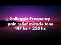 Healing Solfeggio Frequencies 147 Hz 258 Hz Pain Relief DNA Repair Miracle Tones 