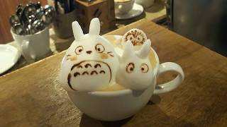 How to 3D Latteart."TOTORO" となりのトトロ／３Ｄラテアート GHIBLI