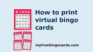 How to print virtual bingo cards