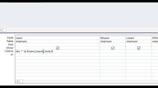 Microsoft access dynamic search textbox