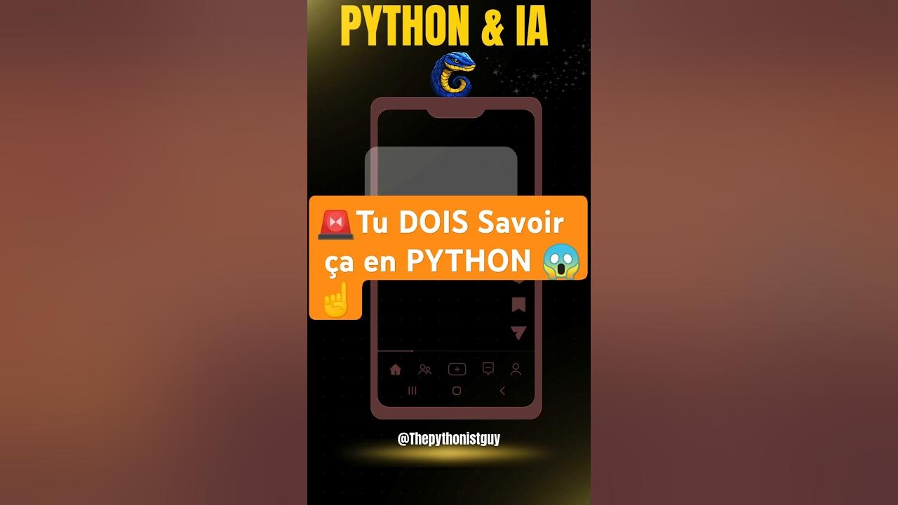 🚨Tu DOIS Savoir ça en PYTHON 😱 Apprendre Python français #programmation ...