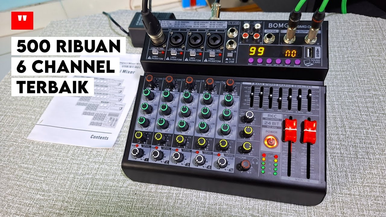 BOMGE 06A Mixer Review | Cheapest 6-Channel Mixer - YouTube