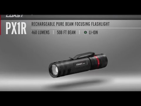 coast px1r 460 lm rechargeable focusing led flashlight Flashlight, Black Home Improvement and the light will reach far downrange with a transition halo that allows for a large viewing area surrounding the tight spot beam Coast Rechargeable LED Flashlight 460