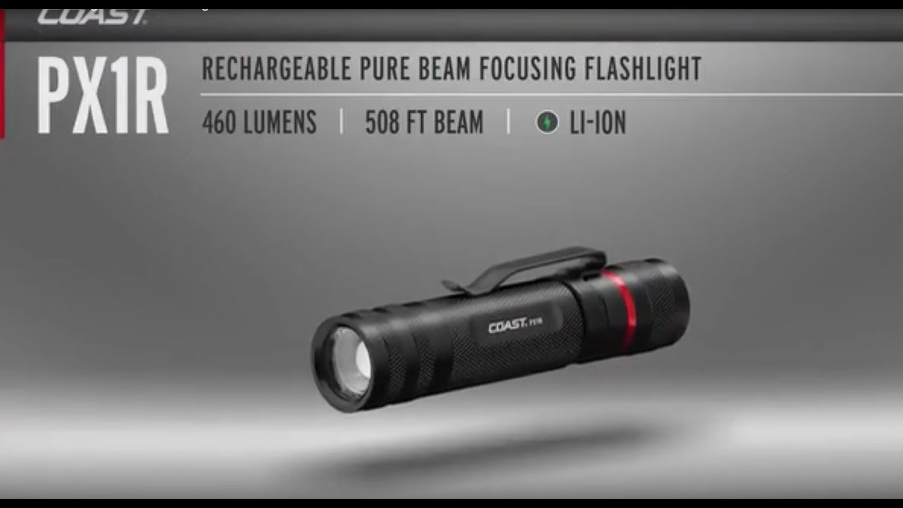 coast px1r rechargeable led flashlight Green Body COS20758 Products the Coast PX9R Rechargeable flashlight is up for the jobon the trail or under the hoodwith dual optics and a hands Coast P1XR Rechargeable LED Flashlight