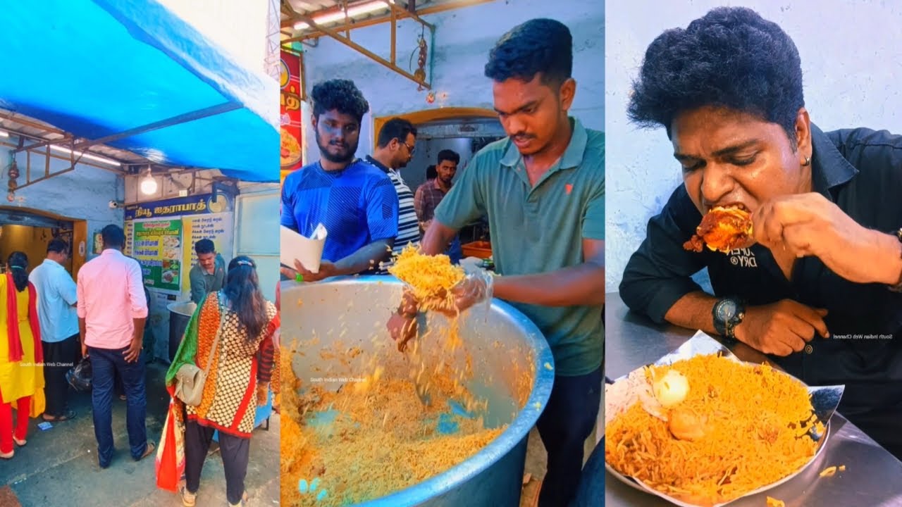 Famous Biryani Spot Hotel New Hydrabad in Pondicherry Indian Street