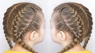 Две косички / #прически для девочек / #прическа на длинные волосы