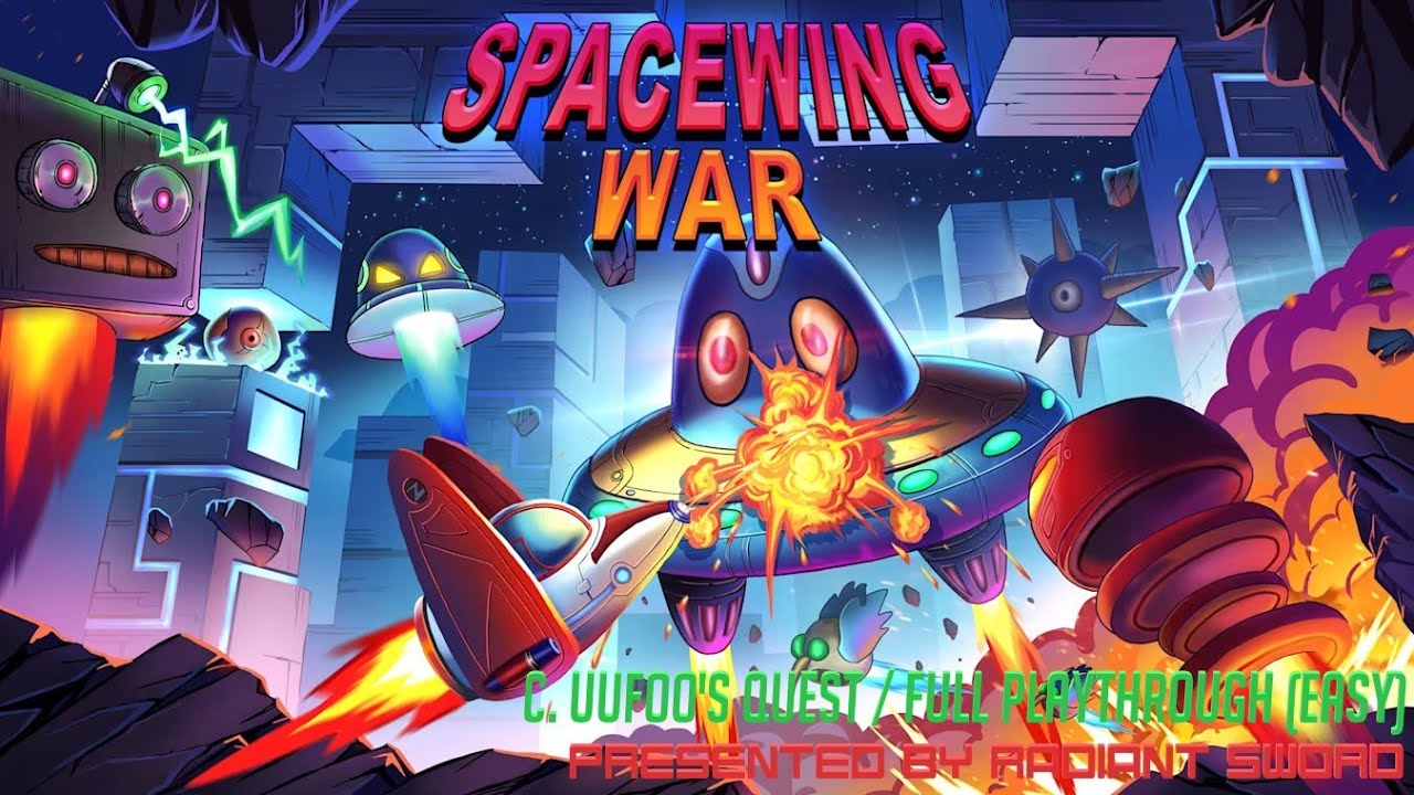 Spacewing War / C. Uufoo's Quest / Full Playthrough (Easy/No Death/Color Mode Enabled)