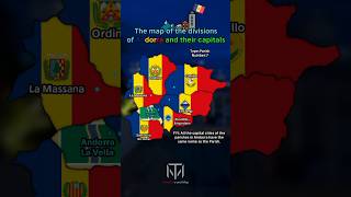 The map of the divisions of Andorra and their capitals