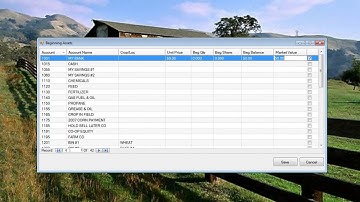 EasyFarm Tutorial: Beginning Balance Sheet