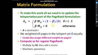 Topic Specific PageRank