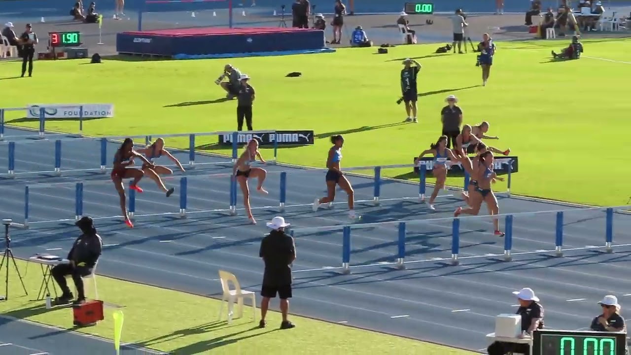 100m Hurdles U20 Women Final, 2025 Australian Athletic Championships, Perth 12/04/2025