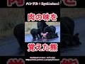 肉の味を覚えてしまった熊家族…#熊 #animals #動物